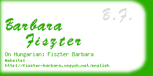 barbara fiszter business card